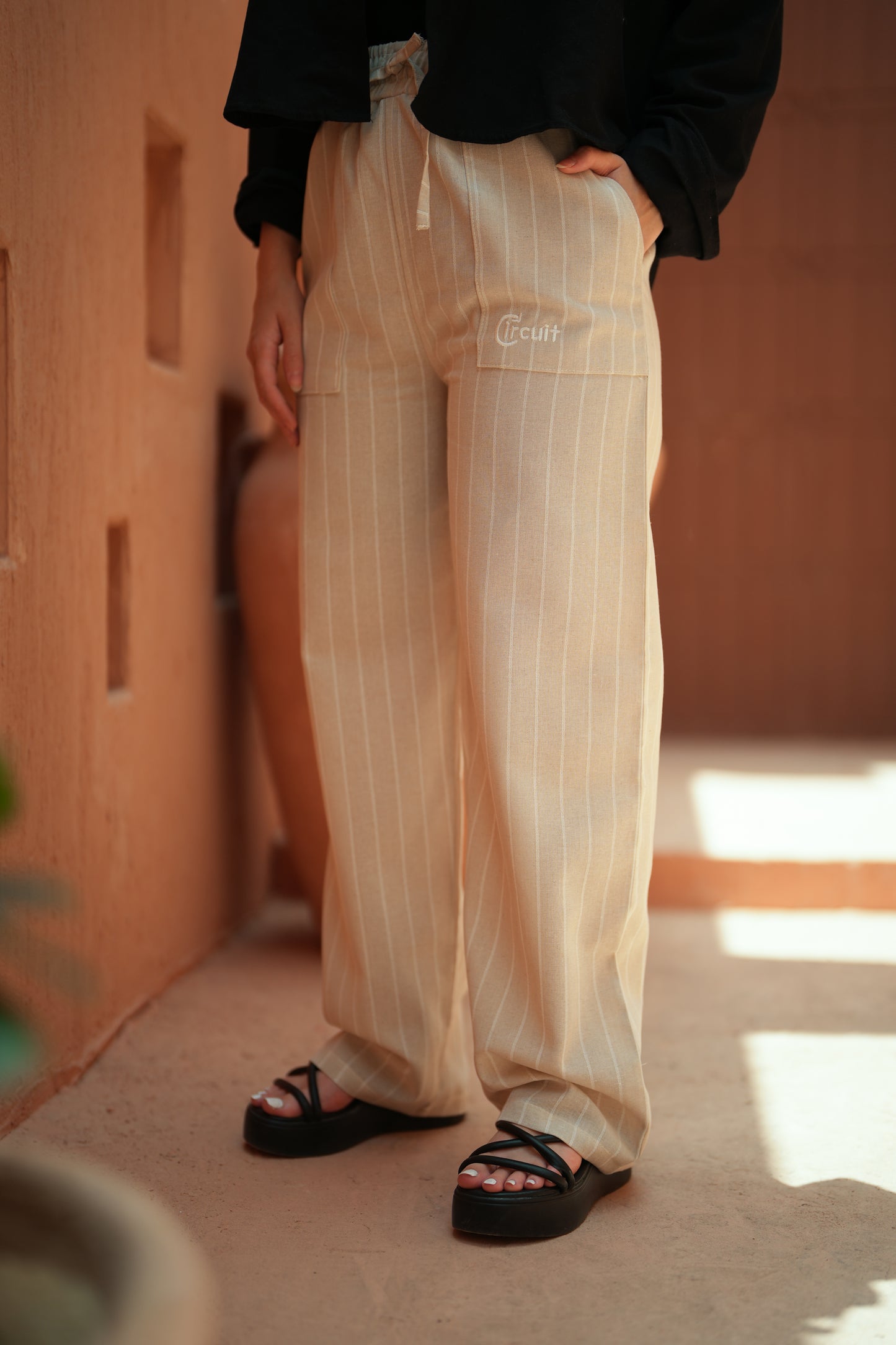 Striped Linen Pants