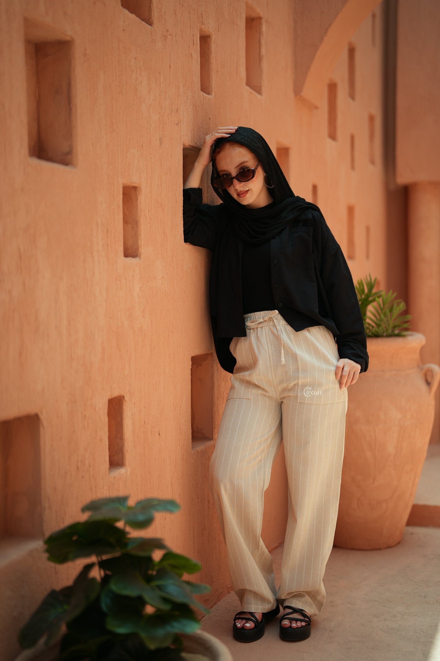 Striped Linen Pants