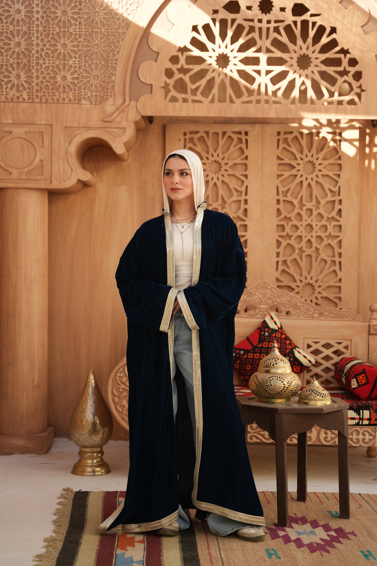 Velvet Kaftan – Petrol