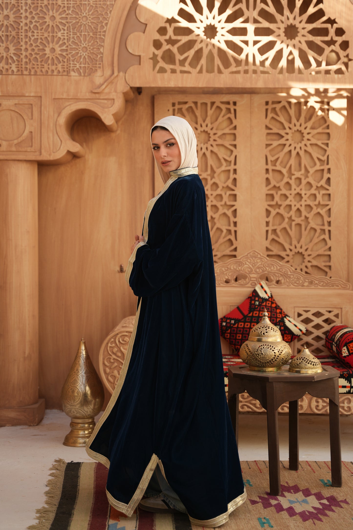 Velvet Kaftan – Petrol