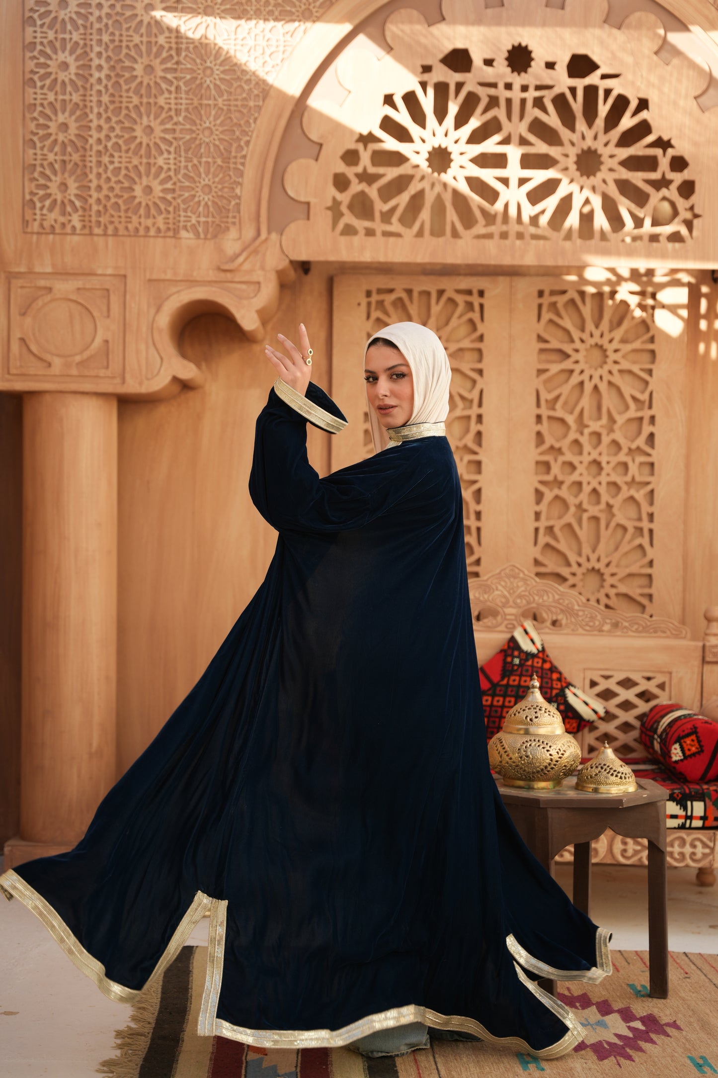 Velvet Kaftan – Petrol