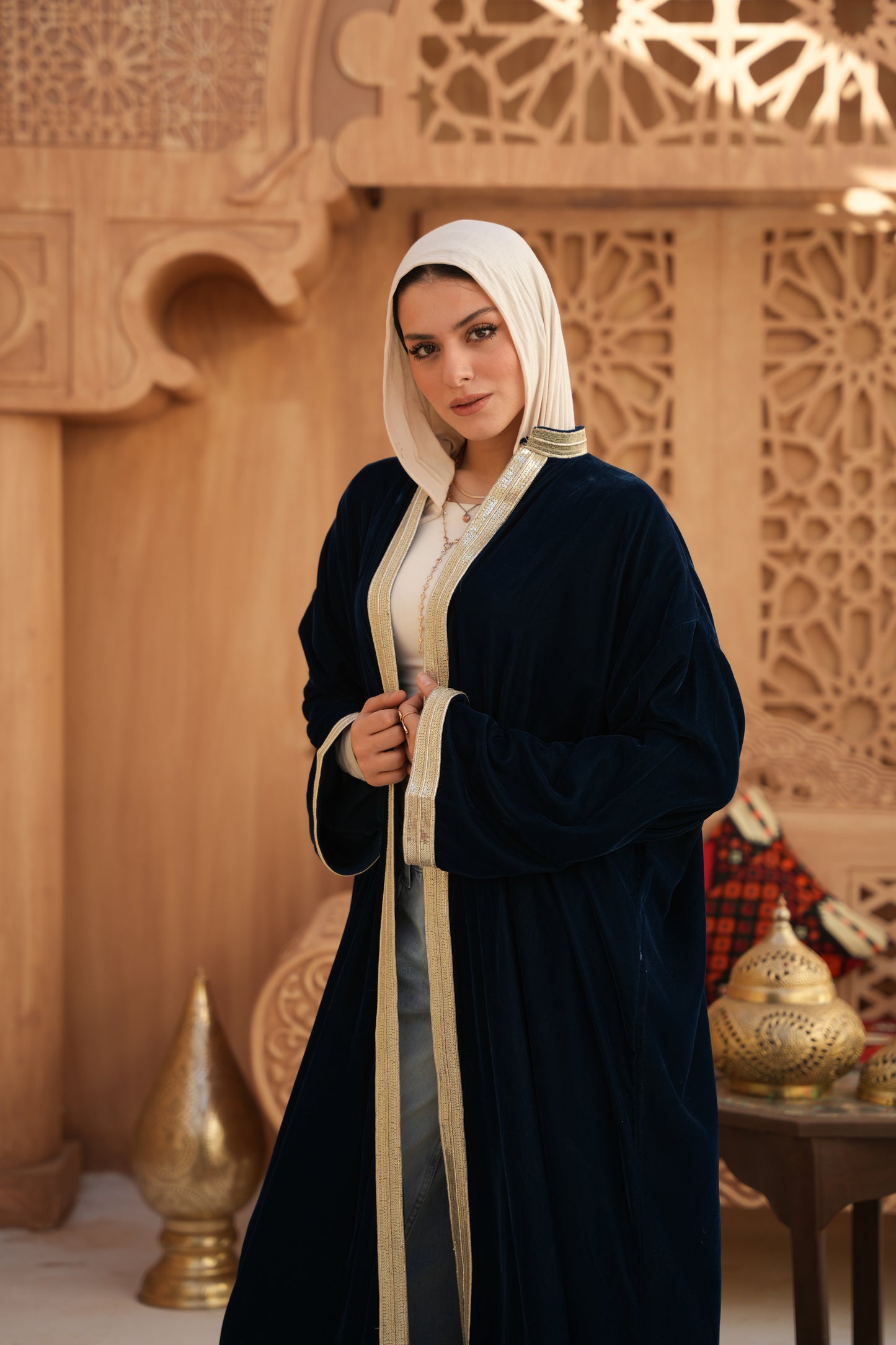 Velvet Kaftan – Petrol