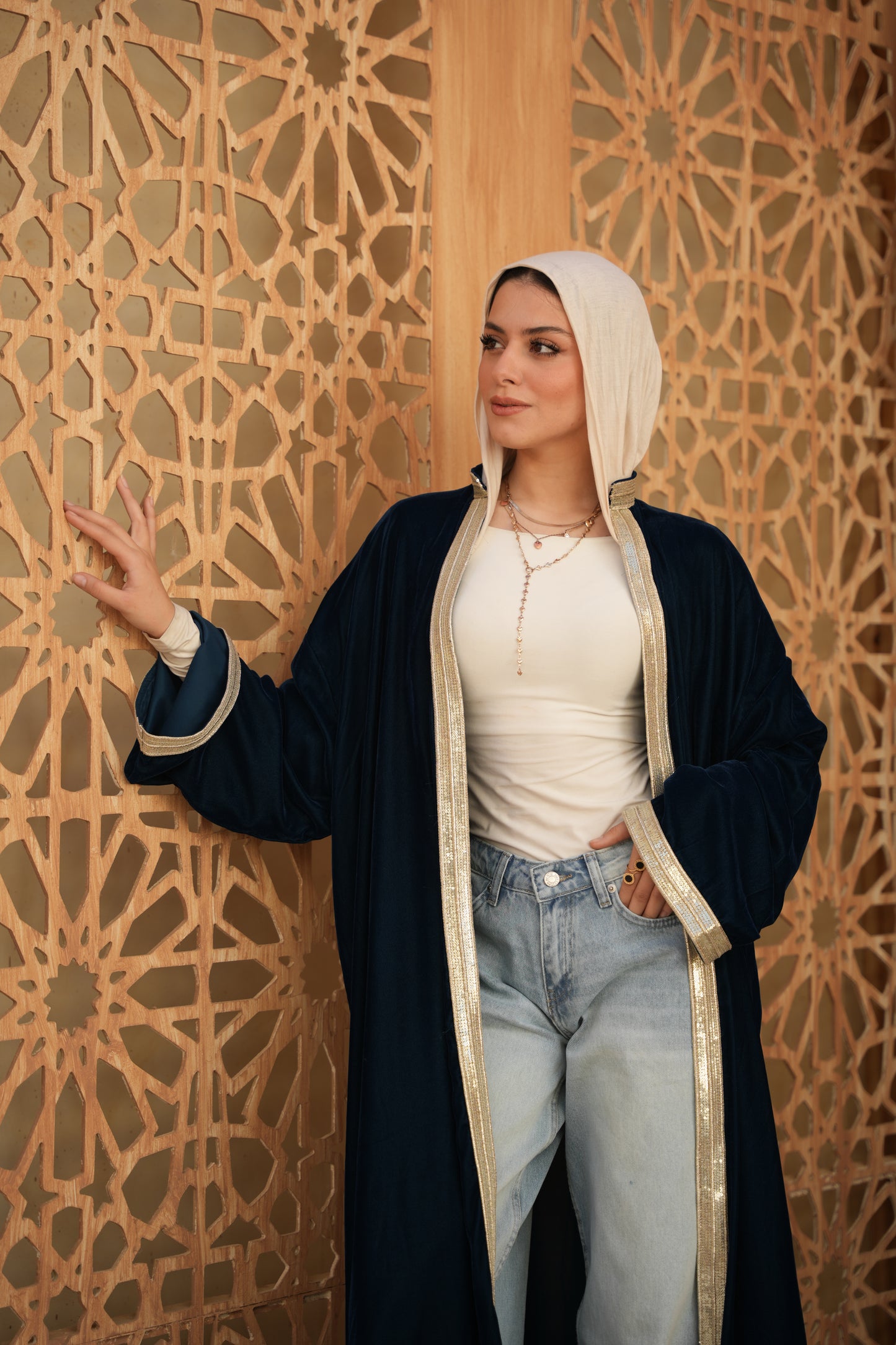 Velvet Kaftan – Petrol