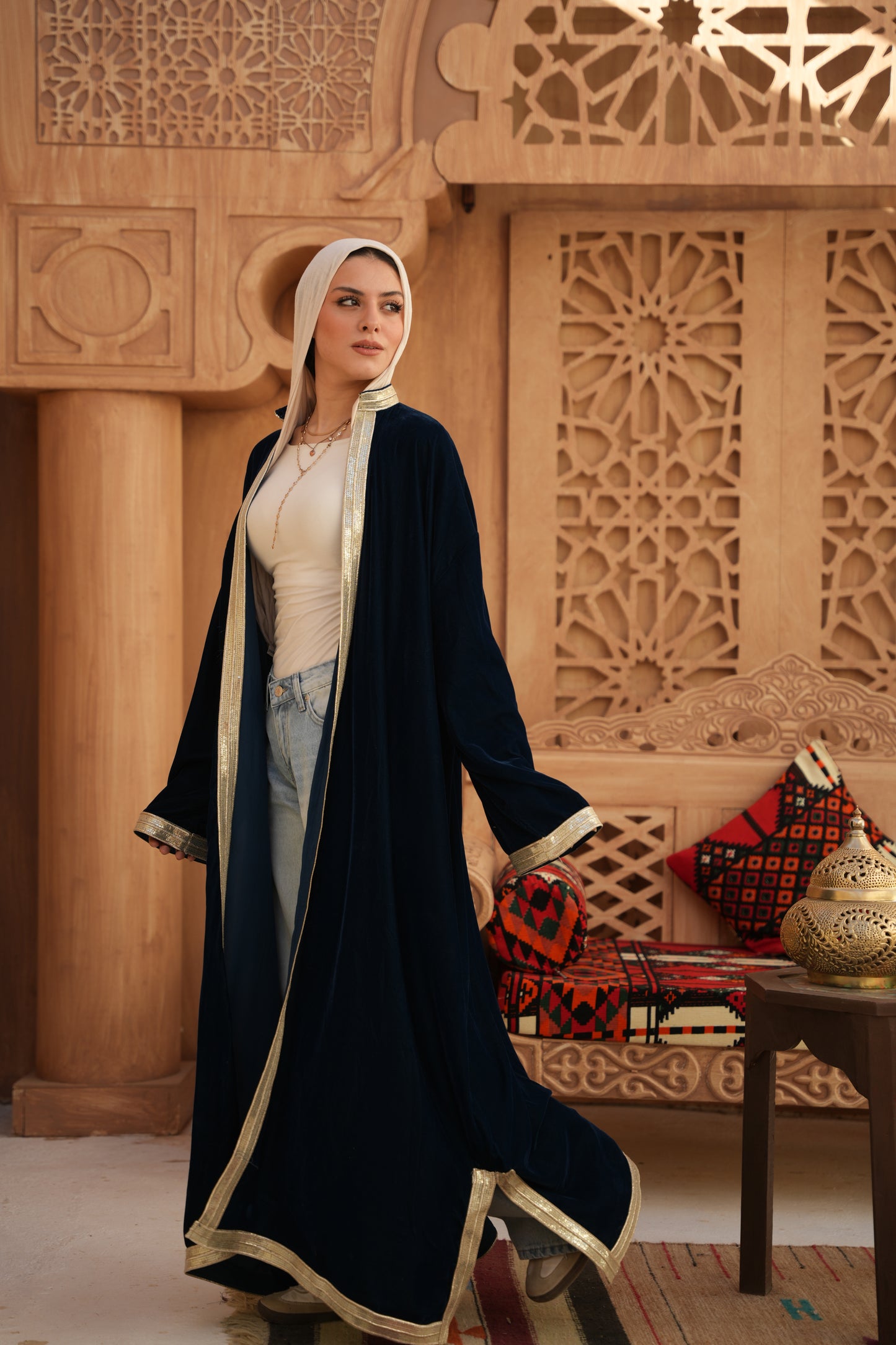 Velvet Kaftan – Petrol