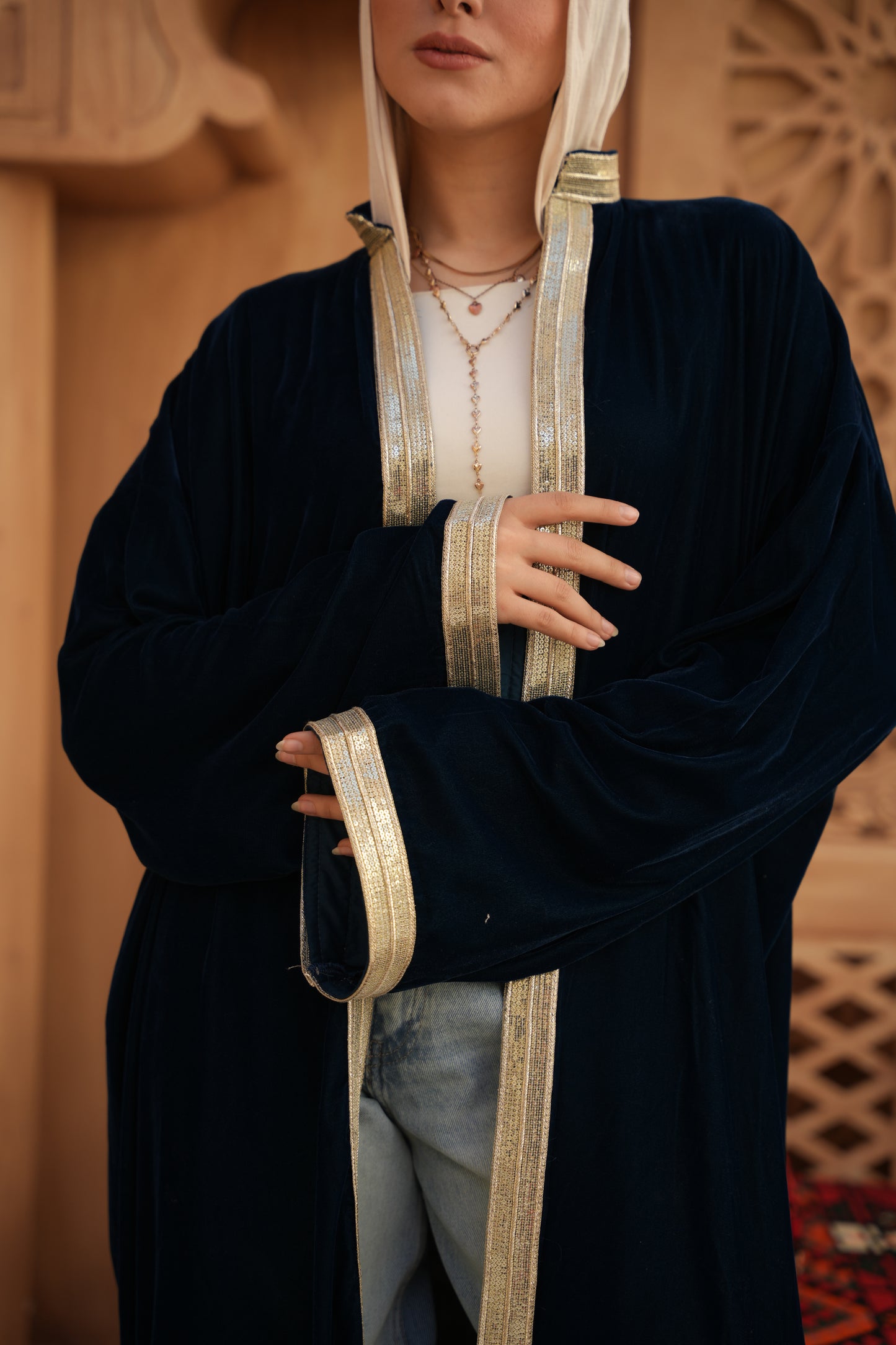 Velvet Kaftan – Petrol