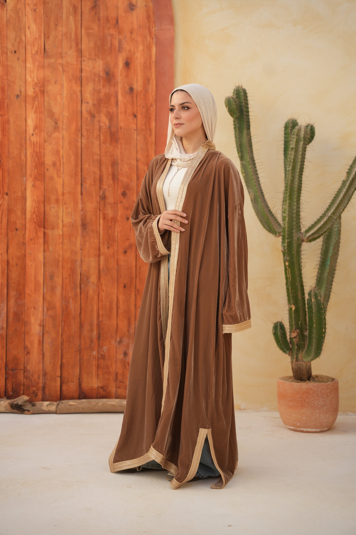 Velvet Kaftan – Mocha Brown
