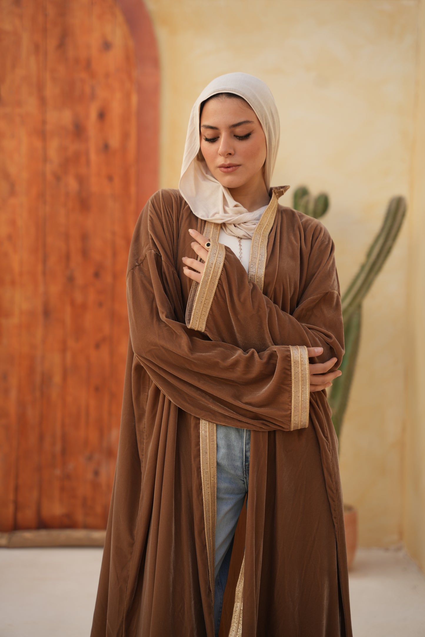 Velvet Kaftan – Mocha Brown