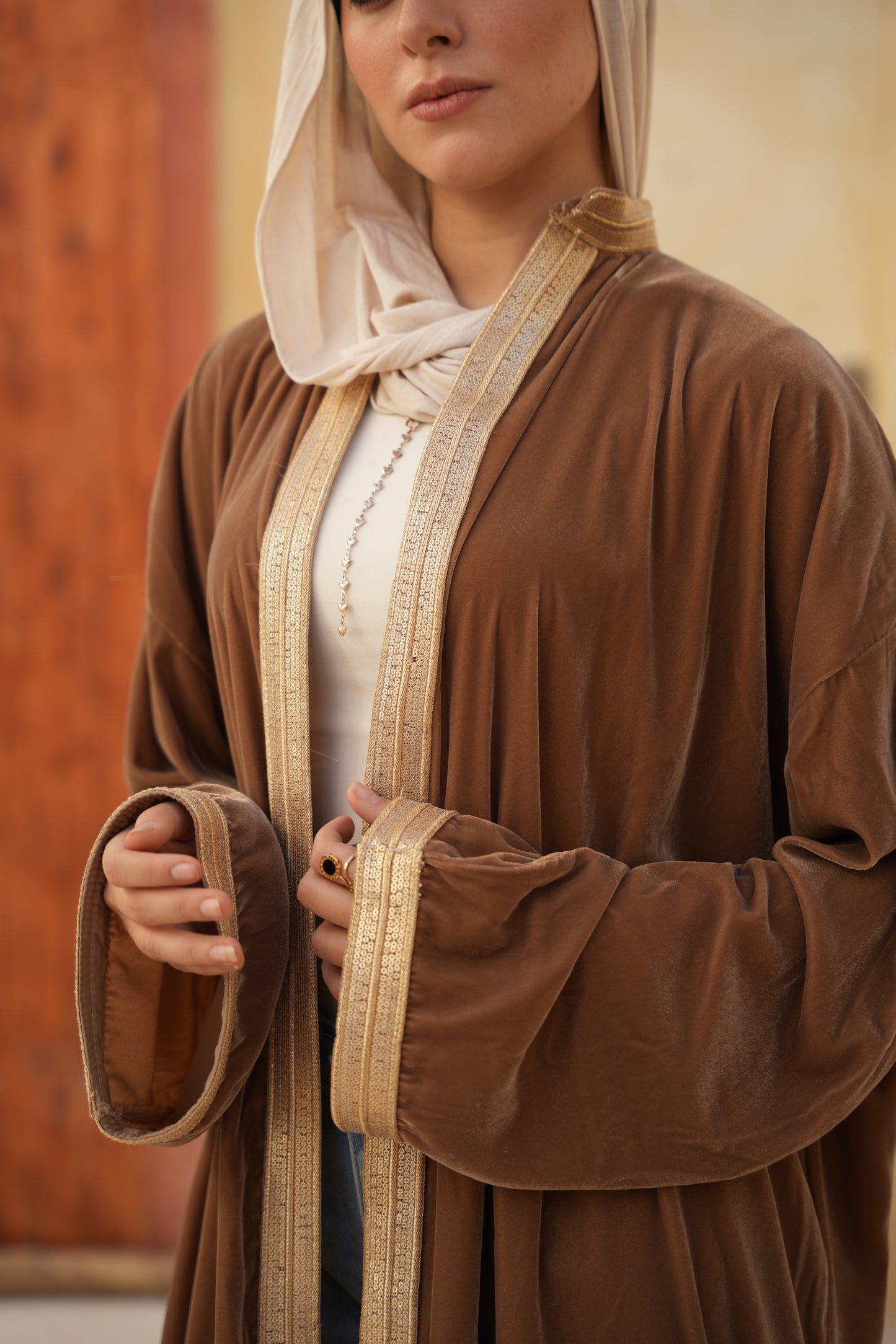 Velvet Kaftan – Mocha Brown