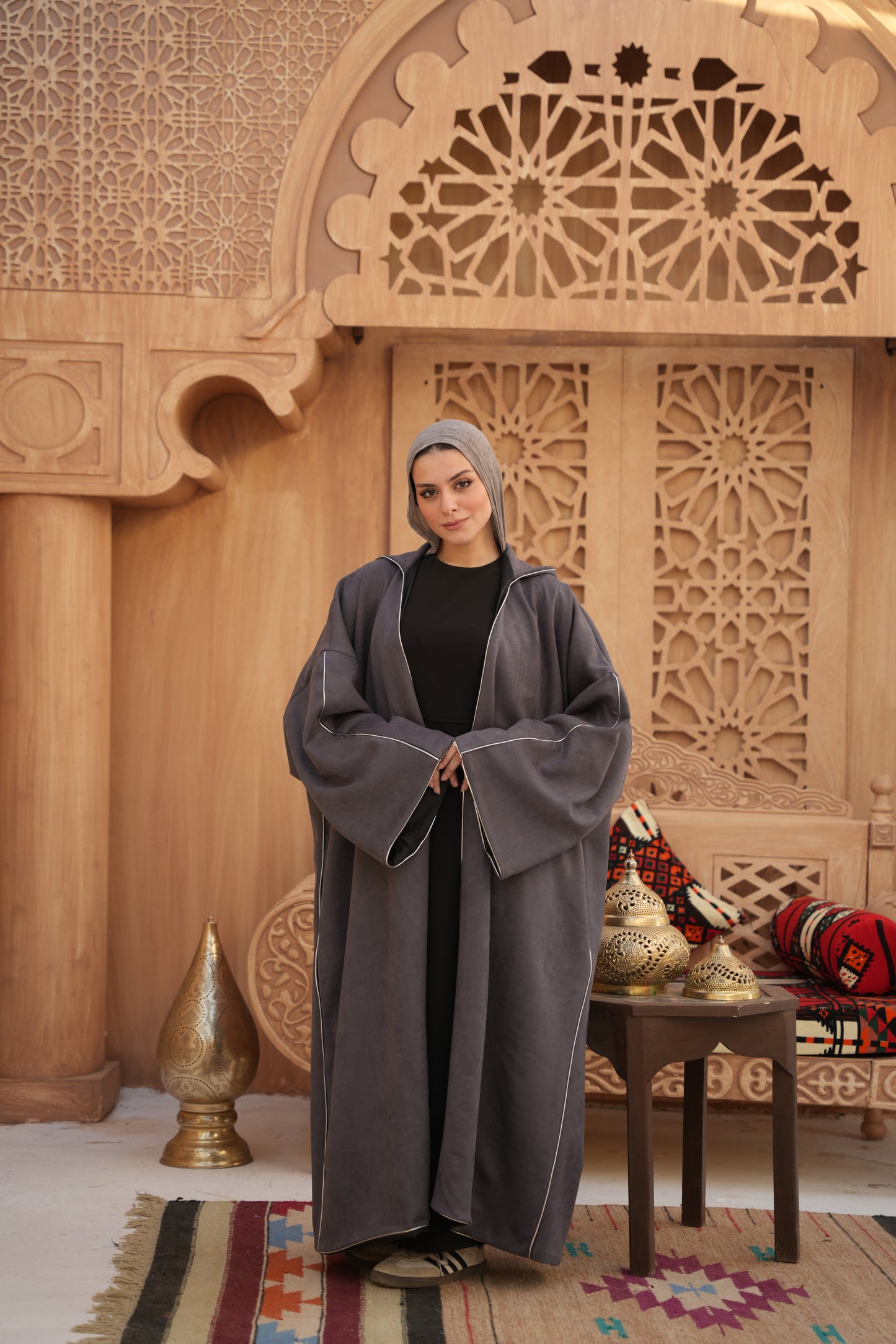 Suede Kaftan – Grey