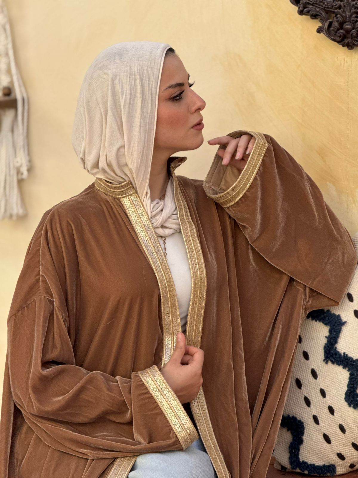 Velvet Kaftan – Mocha Brown